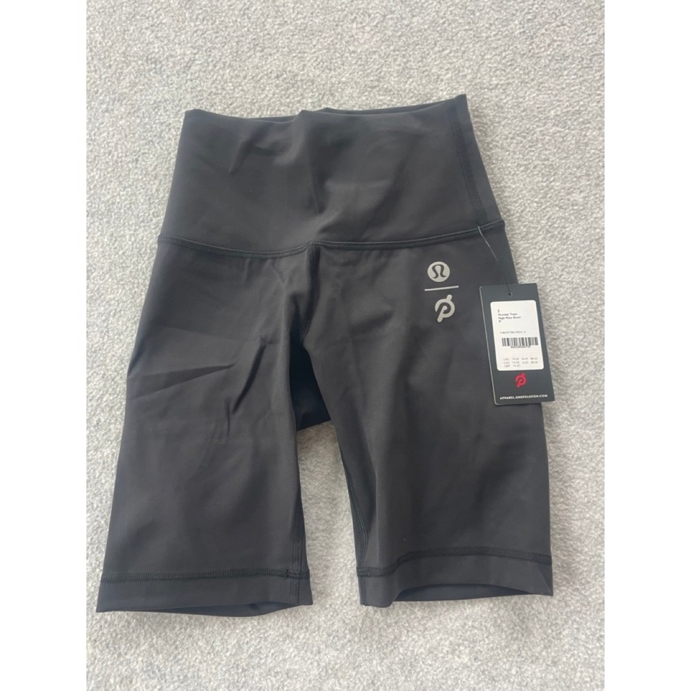 Lululemon Peloton Wunder Train High Rise Short 8in Black Womens 2 NWT